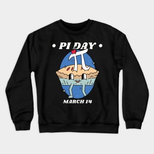 Pi Day Cute Cartoon Pie March 14 Crewneck Sweatshirt